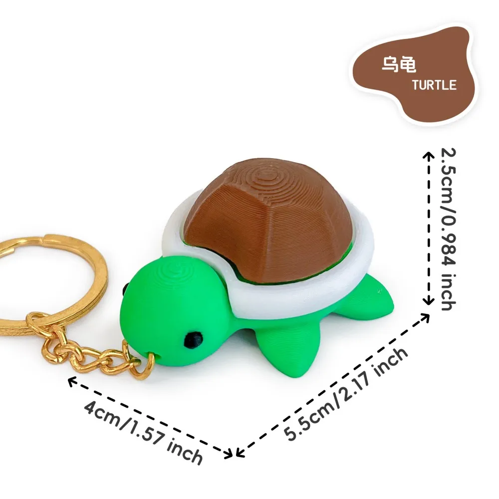 Neuartiger 3D-gedruckter Schildkröten-Klicker, Stressabbau-Druckknopf, Dekompressions-Keycap-Gadget, Anhänger-Geschenk – Detail 5