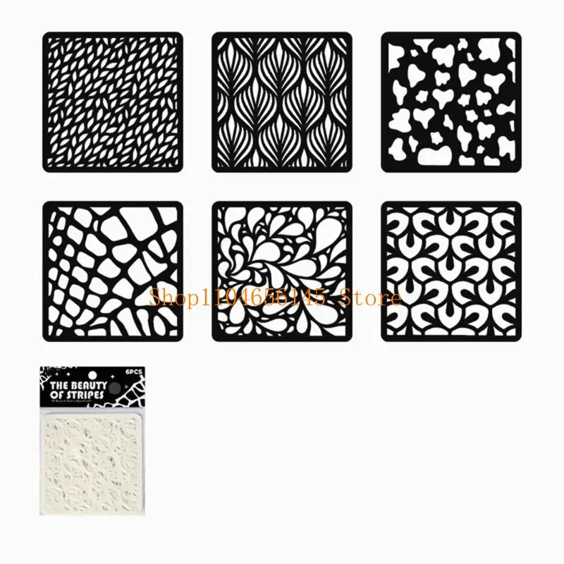 5AsD 6 PCs estênceis camadas CRAÇÃO FLORES MODELOS DESENHO FLORES PARA PROJETOS ESCOLAROS E HABBYS CRIATIVOS