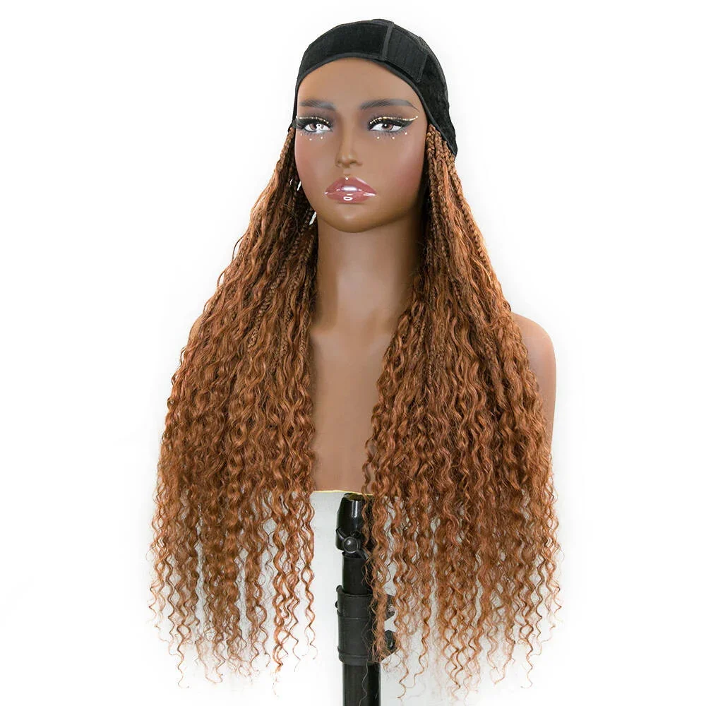 #30 Color Grab & Go Braids Band With Boho Style Human Hair Curls Eayon Hair