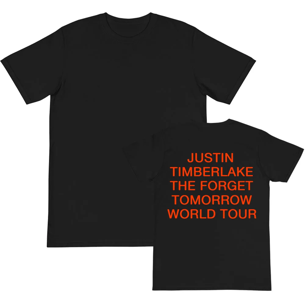 Cotton Tee Justin Timberlake The Forget Tomorrow World Tour T-shirt Short Sleeve Summer Soft Tee-shirt Casual Unisex Streetwear