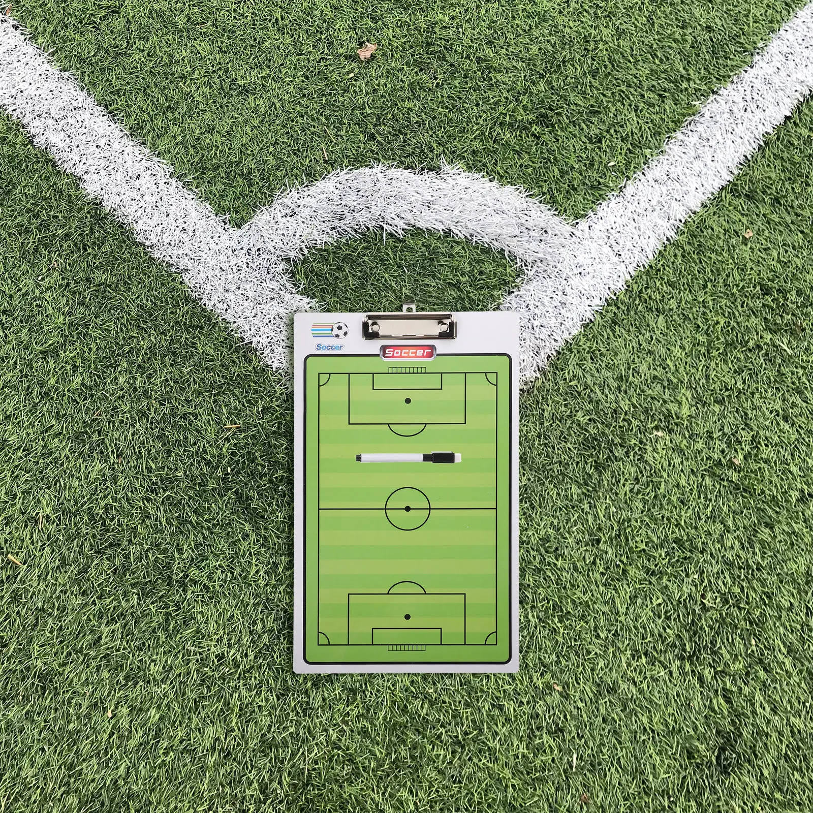Soccer Tactics Board Heavy Duty PVC Football Coaching Clipboard Clear Printed Training Match Planning Board for Game Strategy