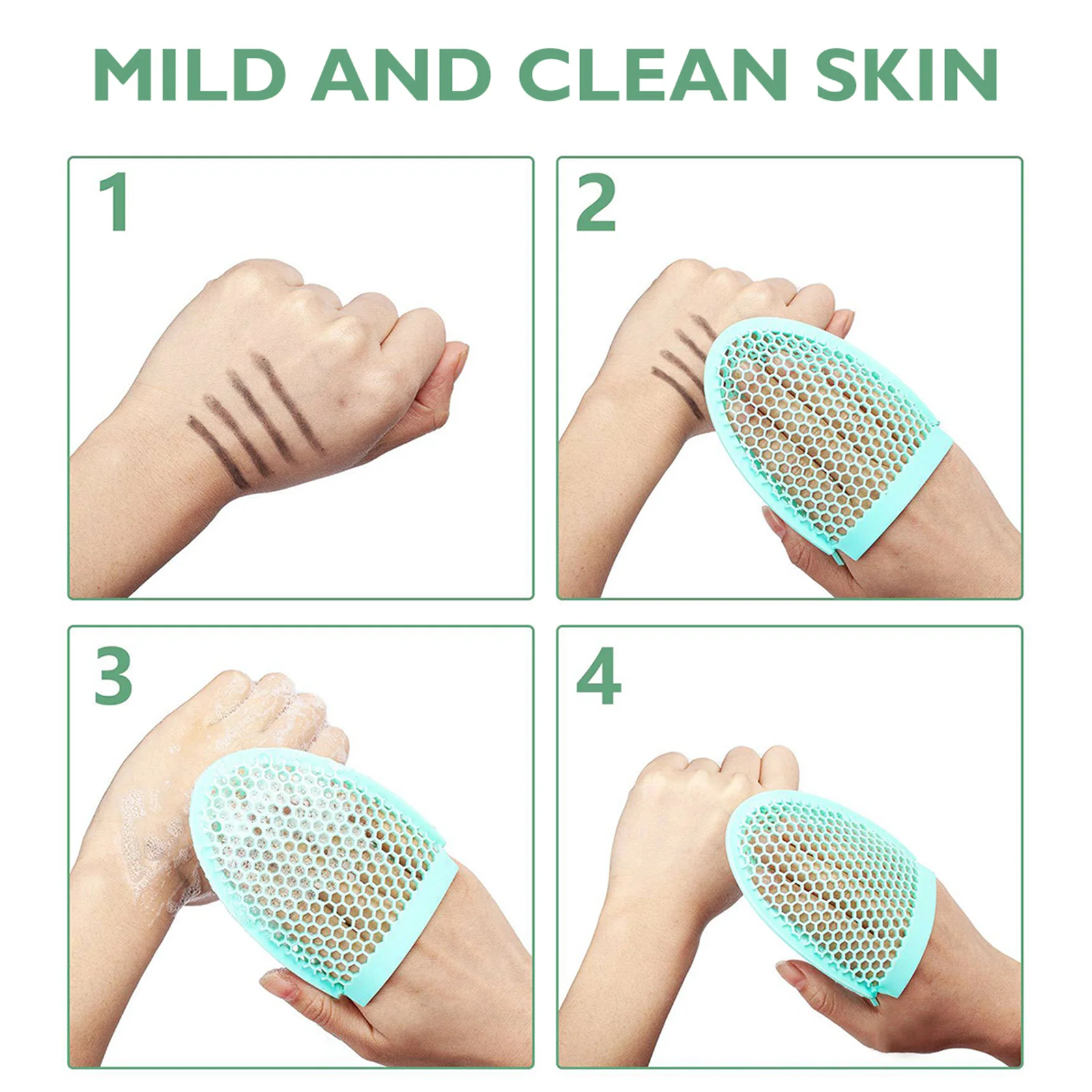 

2Pcs Double-Sided Facial Cleaning Brush Ergonomic Grip Deep Cleansing Massage Practical Multipurpose Facial Cleaning Brush
