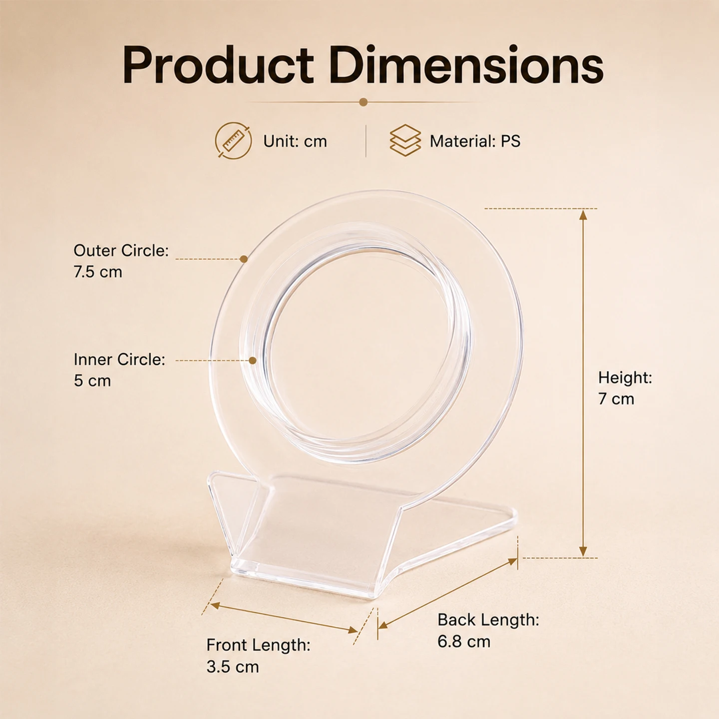 10 PCS clear crystal jewelry display stand clear crystal bracelet display holder for women Display Stand for Styling And Storage