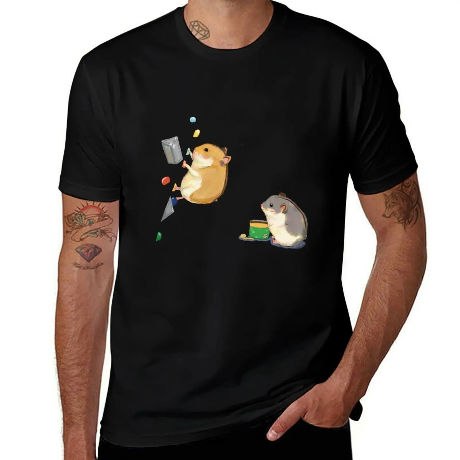 

Climber hamster T-Shirt Simple Print Design T-Shirt
