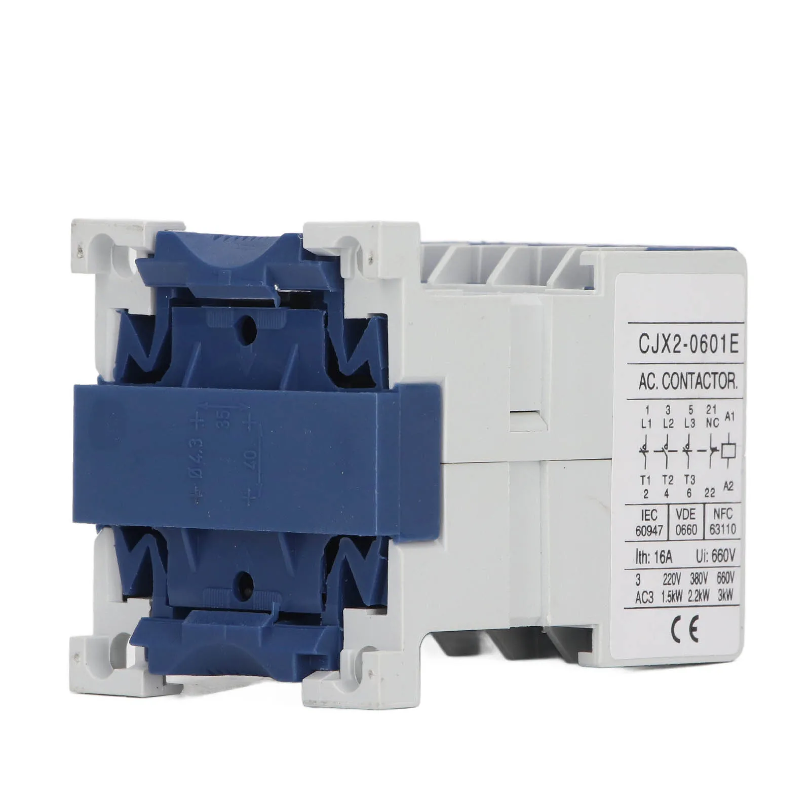 AC Contactor 3 Phase 3 Pole AC Contactor Motor Starter Control AC Contactor 3 Phase 3 Pole Normally Open AC Contactor Relay 220V