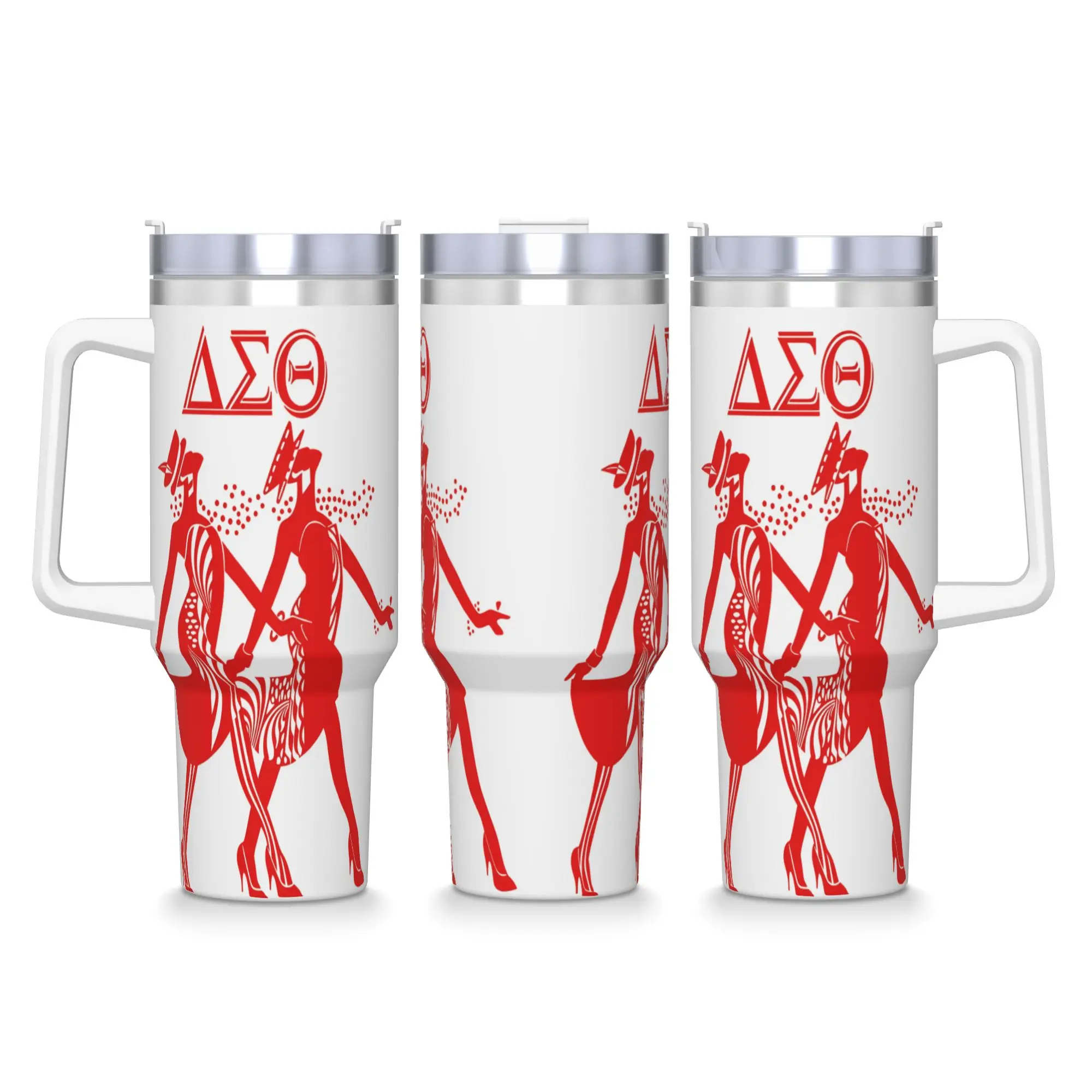D-Delta Sigma Theta Tumbler  Cold and Hot Water Bottle Leakproof Stainless Steel Coffee Mug Graphic Travelist Car Mugs