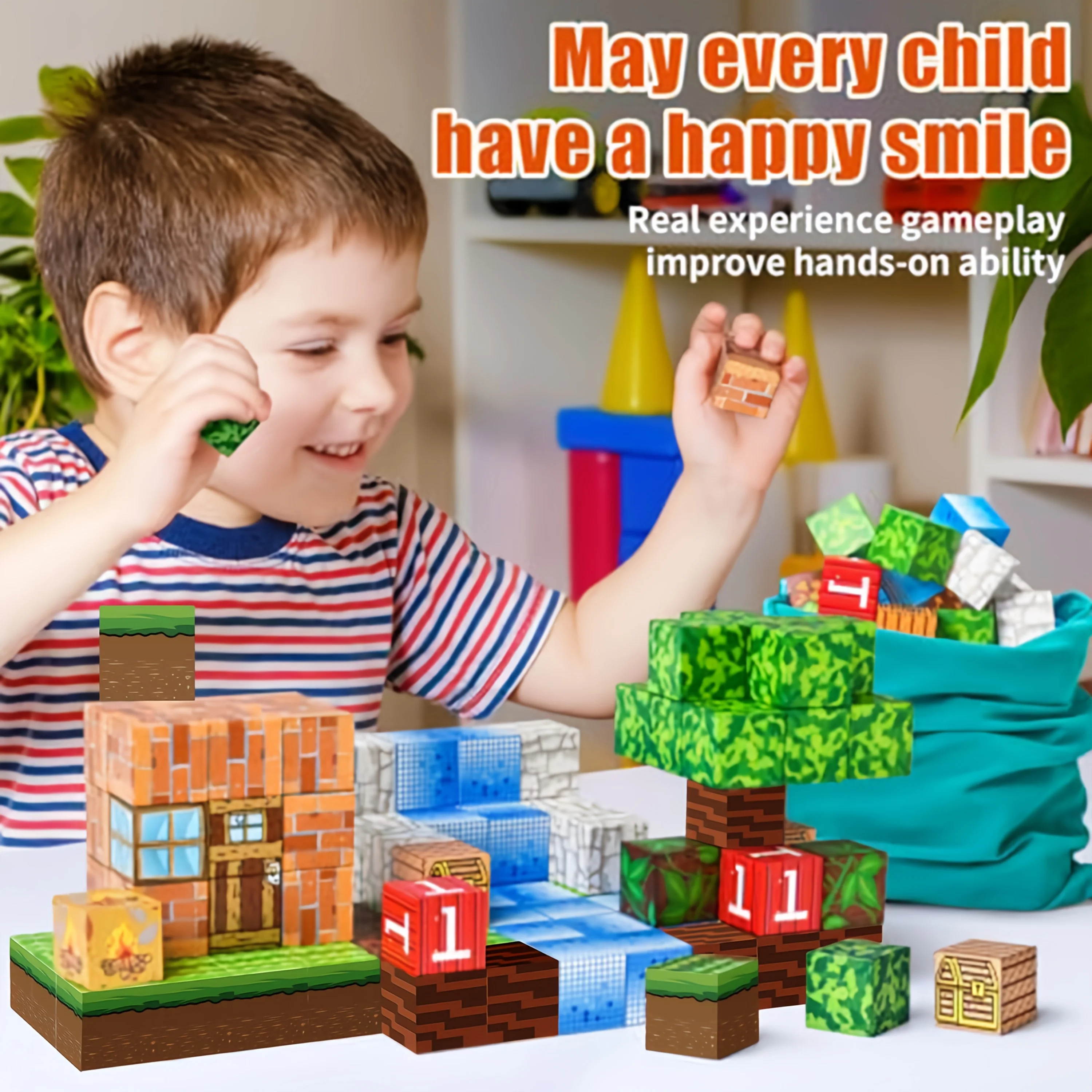 100pcs Magnetic Building Blocks Set STEM Toys for Boys and Girls  World Magnet Ideal for Christmas New Year Birthday Kid Toys