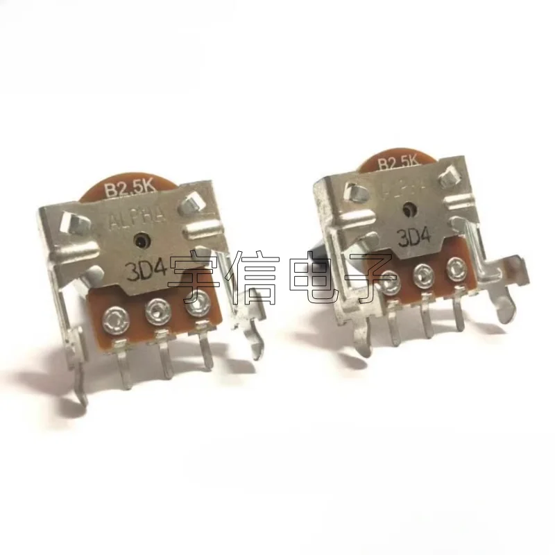 2PCS QSC Single-link Potentiometer B2.5K Half Shaft 20MM RMX Audio Power Amplifier Volume Knob Adjustment B252 Horizontal 3-Pin