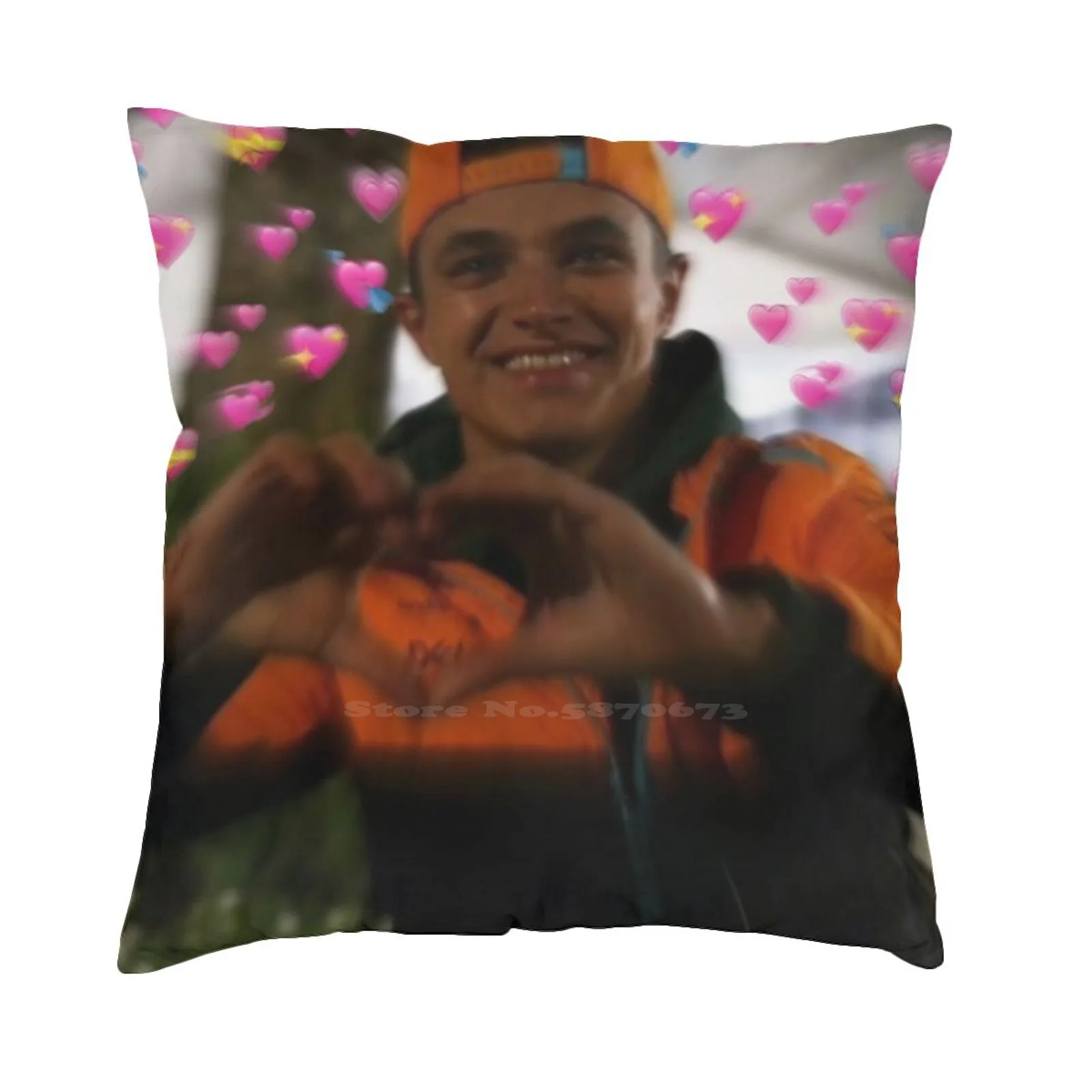 

Футболка с принтом Lando Norris Heart Meme, хлопковая футболка Landonorris Motorsport, милый мем