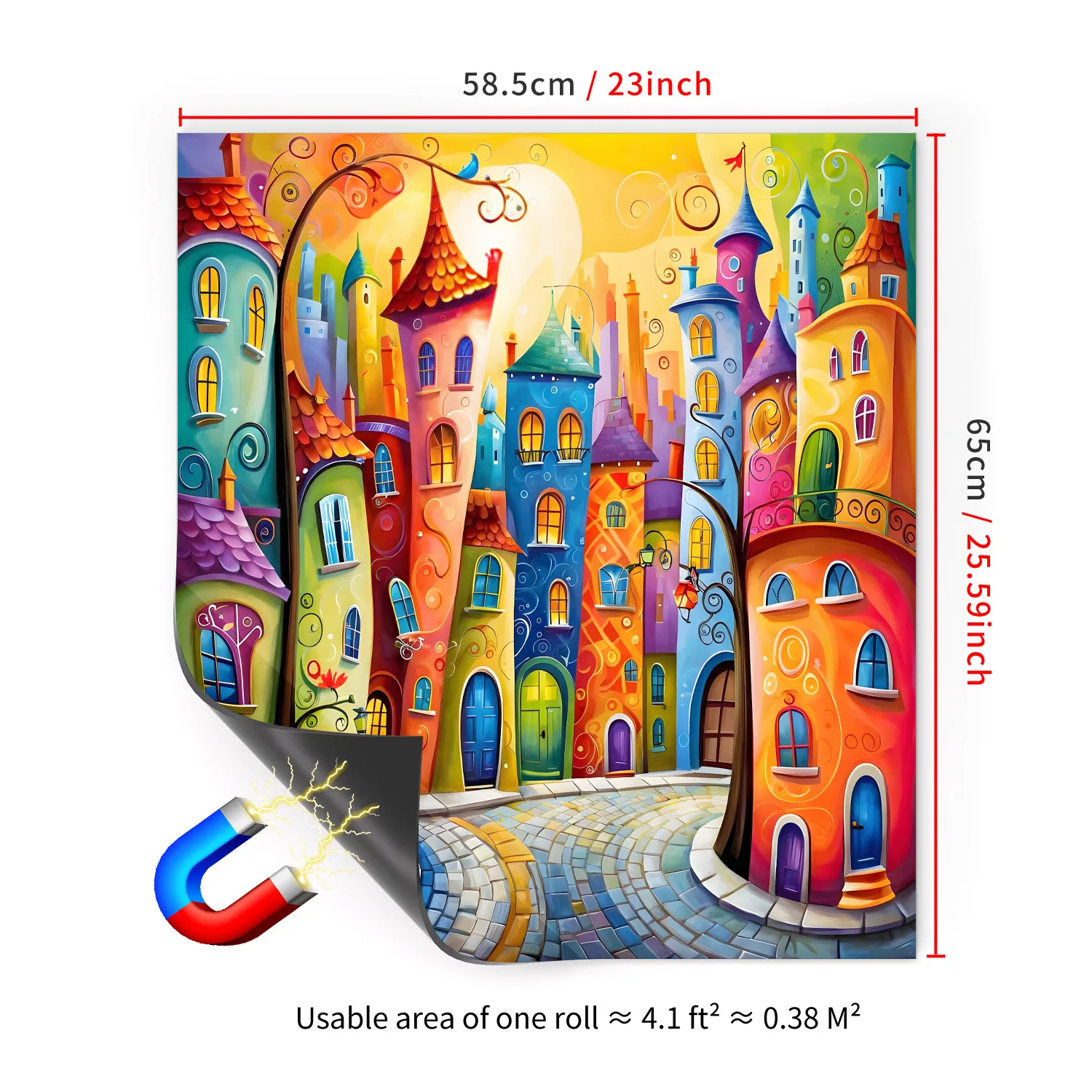 65x58,5CM Haushalts-Geschirrspüler-Magnetaufkleber Küchen- und Kühlschrank-Magnettafel