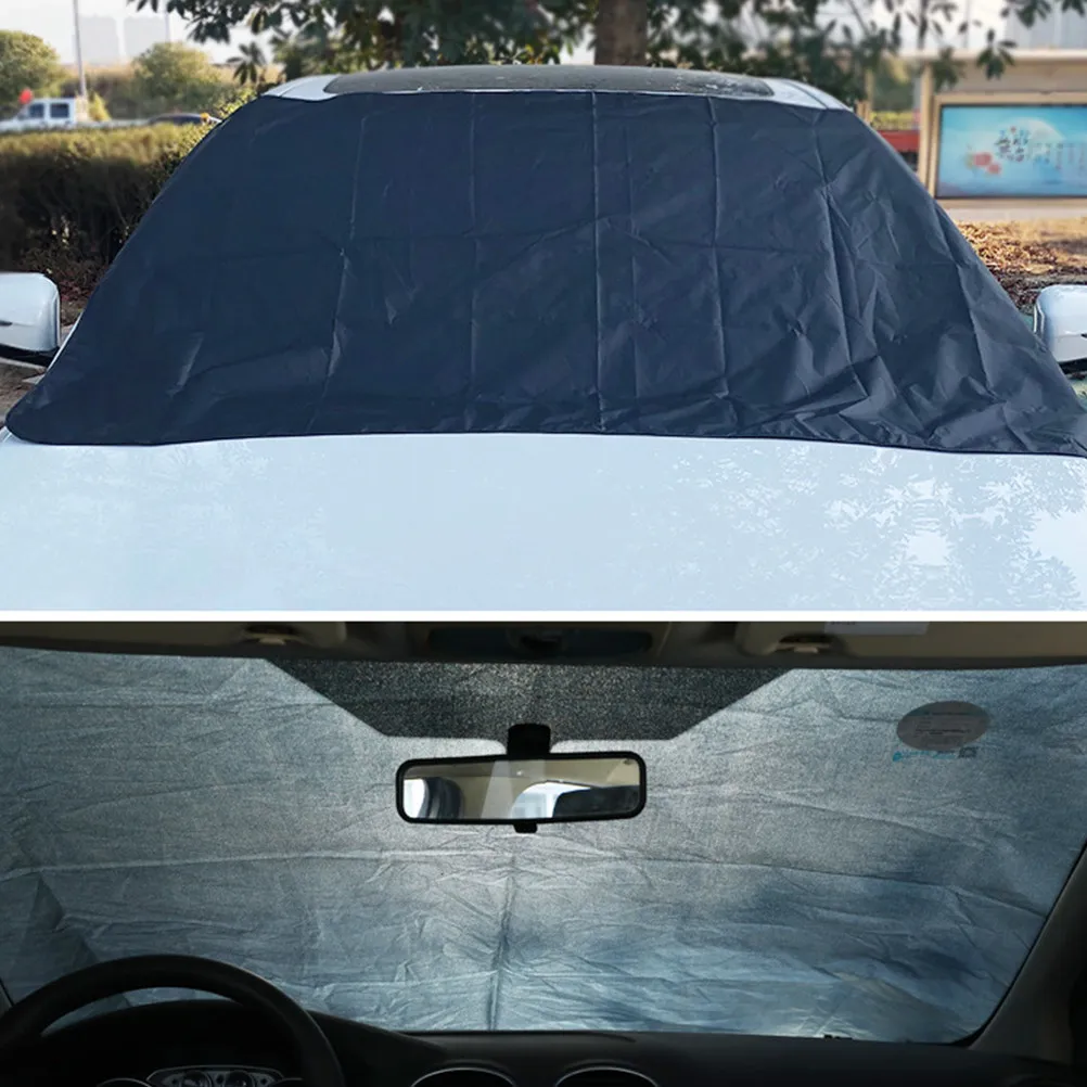 

Защитный чехол от снега для лобового стекла автомобиля с мощными магнитами, для грузовиков и внедорожников, легко устанавливается, складной, портативный, от льда