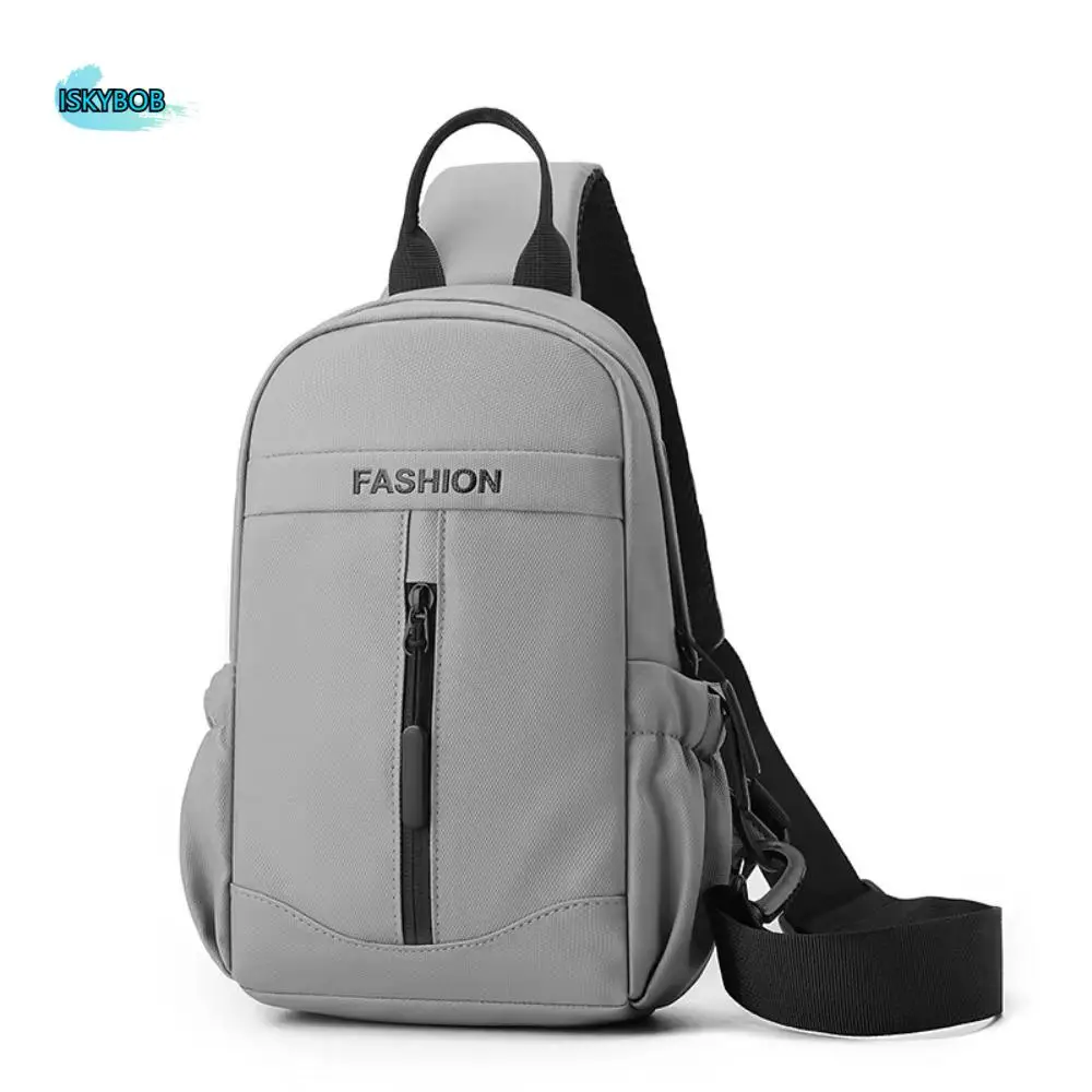

Casual Men's Chest Bag Commuting Multifunctional Nylon Sling Backpack Adjustable Strap Lightweight Male Crossbody Bag Hiking