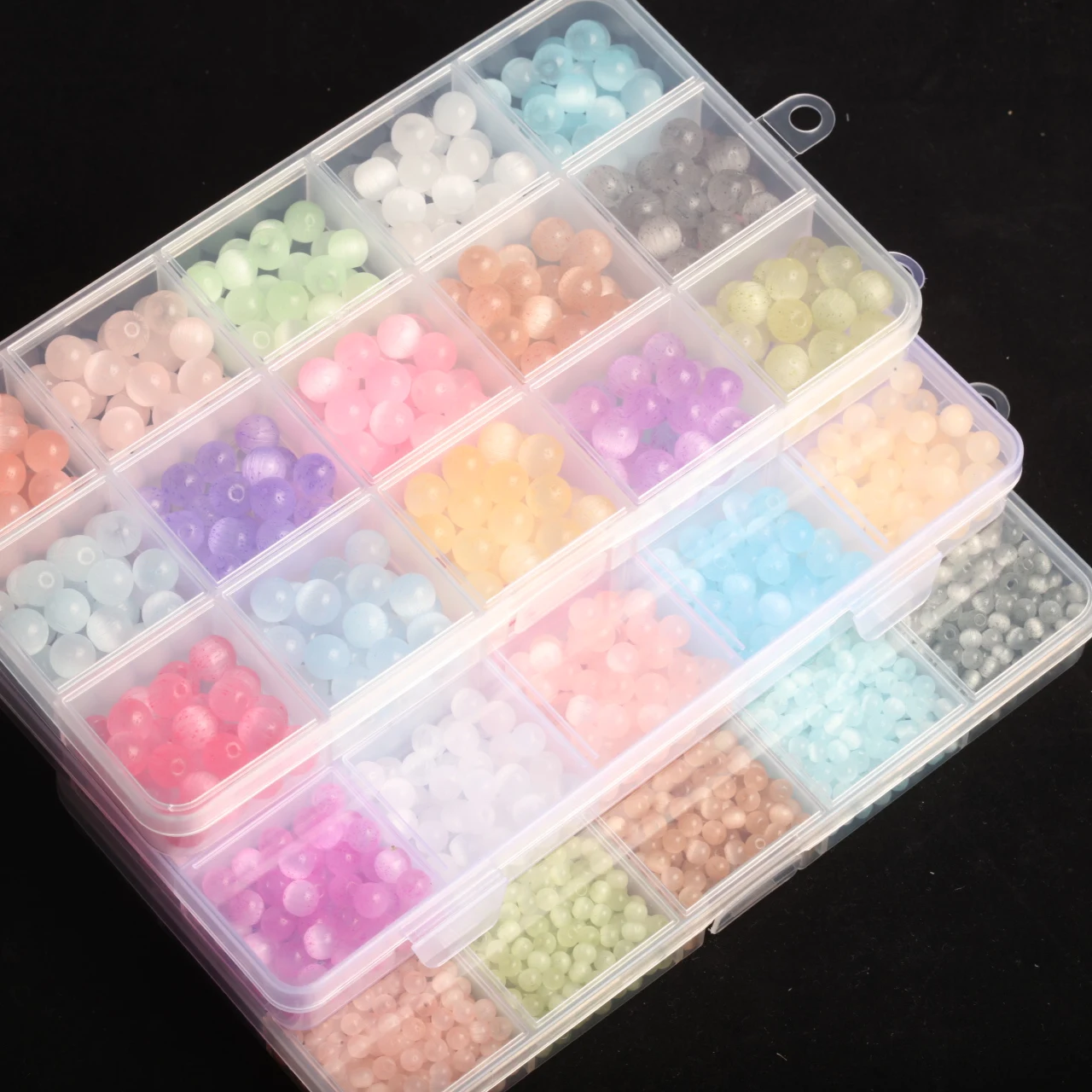3000Pcs 4mm/825pcs 6mm High-Quality Cat eye Glass Multi-Color Loose Beads Used For Jewelry Making DIY Fashion Earrings Bracelets