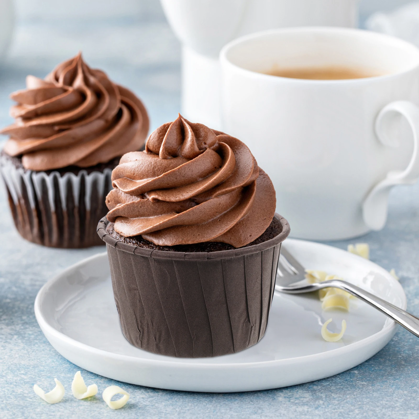 

50 Pcs Oil-proof Baking Cups Muffin Liners Disposable Cake Wrappers Food Grade Paper Healthy Practical Great Occasions Birthday