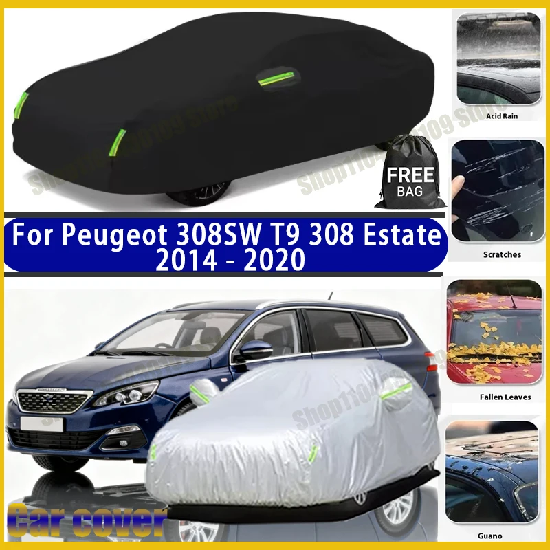 For Peugeot 308SW T9 308 Estate 2014-2020 car cover Winter Summer Snowproof Dustproof Shield, Waterproof Sunproof Auto Protectio