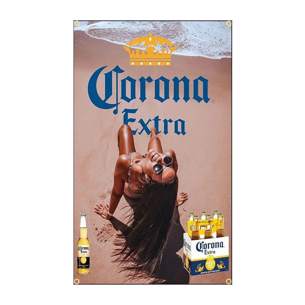 90x150CM Extra Beer Flag Mexico Beer Drink  Wall Art Decor Advertisement 3×5 FT Sign Pub Club Bar Decor