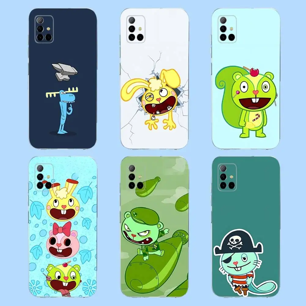 

H-Happy T-Tree Friends Phone Case For Samsung S 23,22,10,9,8 A 71,52,51,30,21S,12 PIus,E,Lite Note20 Ultra Clear Soft