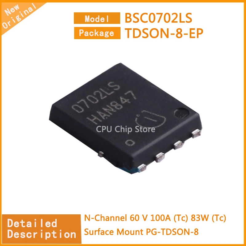 10 unids/lote nuevo Original BSC0702LS BSC0702 Canal N 60 V 100A (Tc) 83W (Tc) PG-TDSON-8 de montaje en superficie