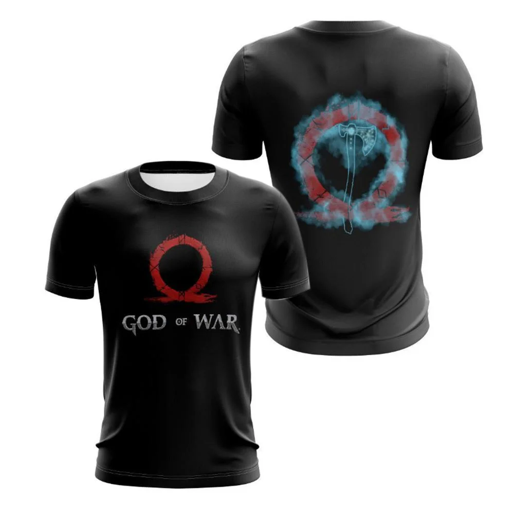 CLOOCL Männer T-Shirt Kratos God of War 3D-Druck Cosplay Kurzarm T-Shirts Frauen Mode Harajuku Unisex Streetwear Tops – Detail 3
