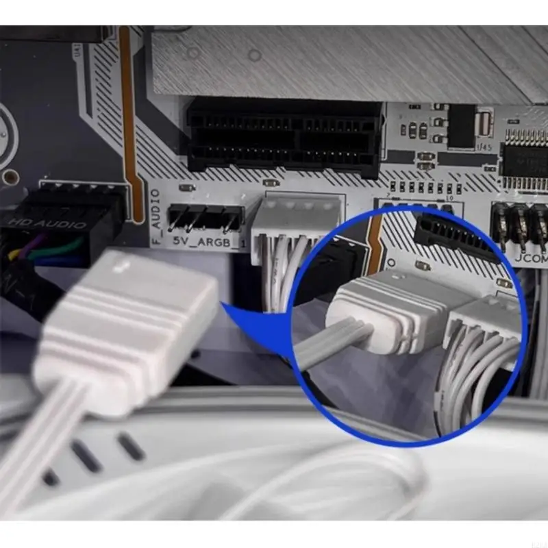 Porta della scheda grafica in plastica in plastica in alluminio B2EA Argb Illuminated Brackets 5V 3Pin Syncs Compatible Toolless