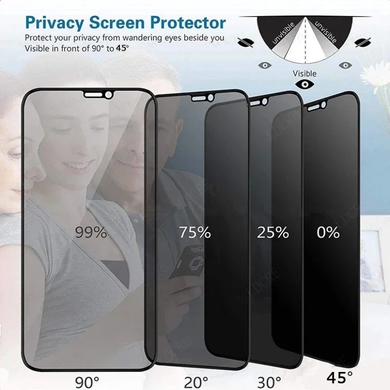 4Pcs For Oneplus Nord CE 3 Lite Glass Oneplus Nord CE 3 Lite Screen Protector 9H Anti-Spy Privacy Glass Oneplus Nord CE 3 Lite