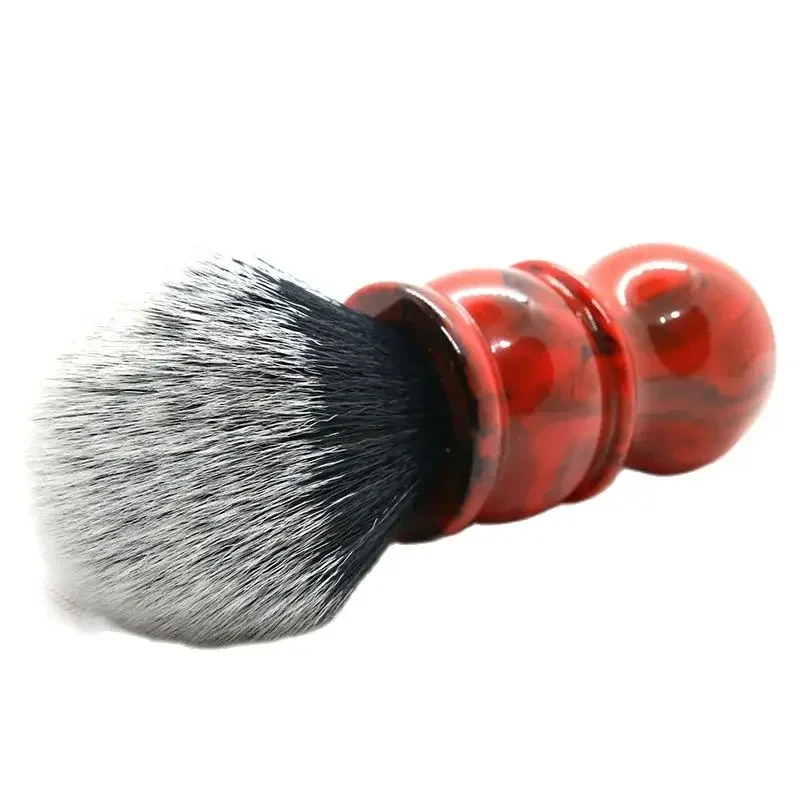 Yaqi Retro Red 26MM  Red Marble Tuxedo Mens Shaving Brush For Portable Travel Face Care Tools High Quality Men Wet Shaving Brush