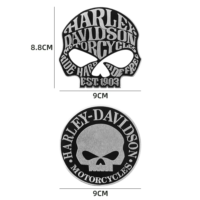 9CM Aluminum alloy stickers Decorative Logo Motorcycle Car Stickers For Harley Davidson Sportster Badge Car styling