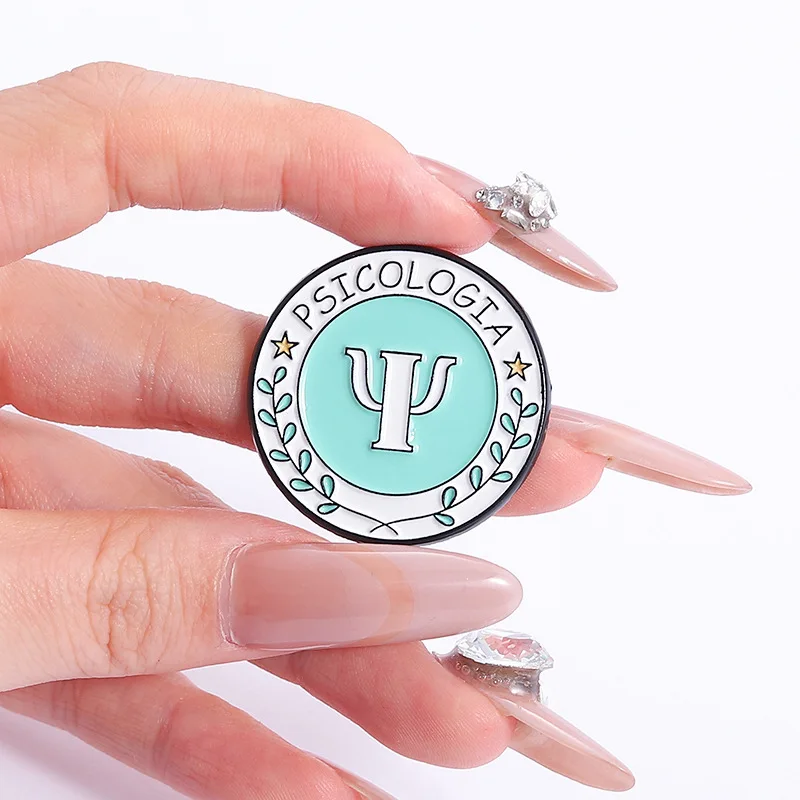 5 قطع من دبابيس المينا ذات الطابع النفسي - دبابيس من سبائك الكرتون اللطيفة مع اقتباسات ورموز روح الدعابة - شارات مينا ملونة نابضة بالحياة