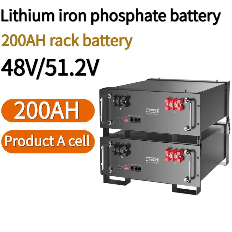 

Energy storage battery 48v51V200AH lithium iron phosphate battery 10KWH cabinet stacked solar power generation system