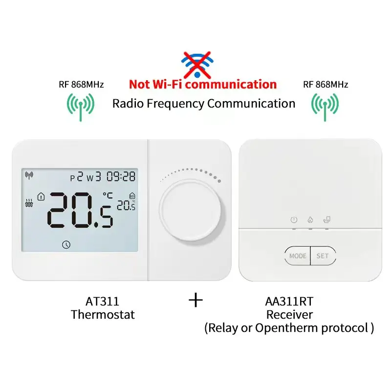 Opentherm Thermostat Wireless For Gas Boiler Low Power Battery Thermostat Boiler Heating Temperature Controller Wall Mount