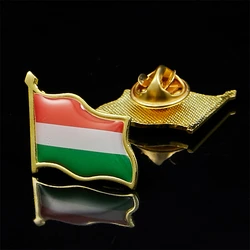 Hungary National Patriotism Flag Lapel Pin Proudly Waving Casual Backpack Clothes Collar Pin Decoration