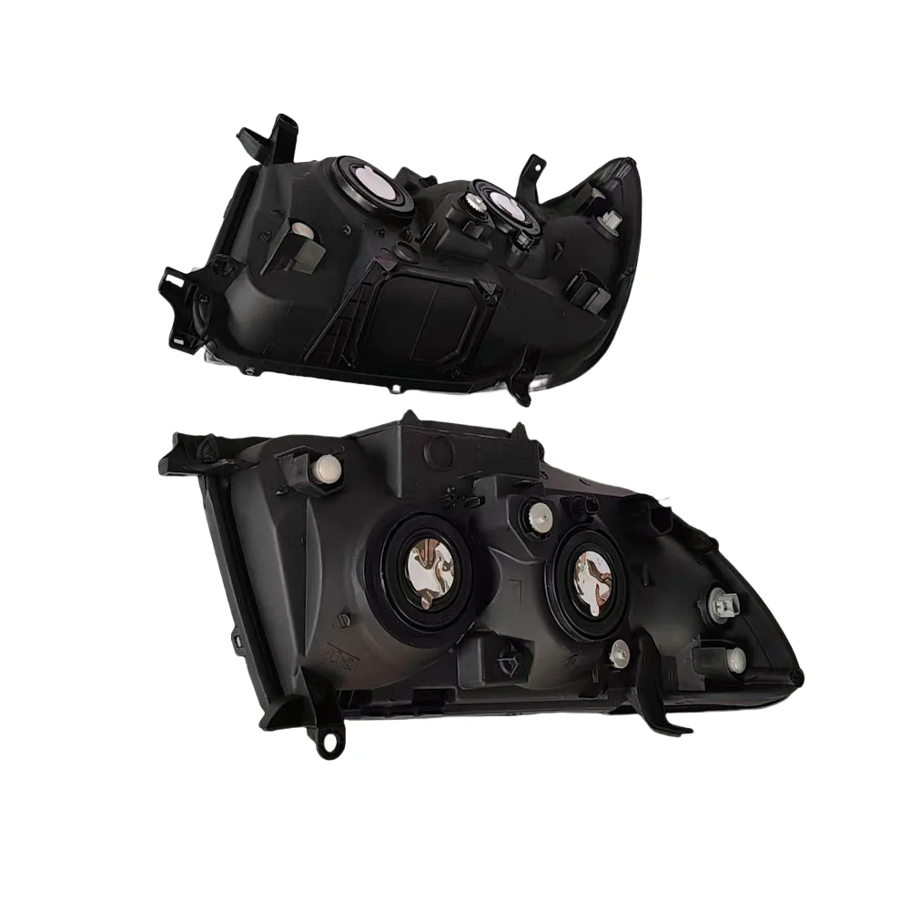 A pair of black headlights specifically designed for the Land Cruiser LC100 FJ100 2005-2007 model - Image 3