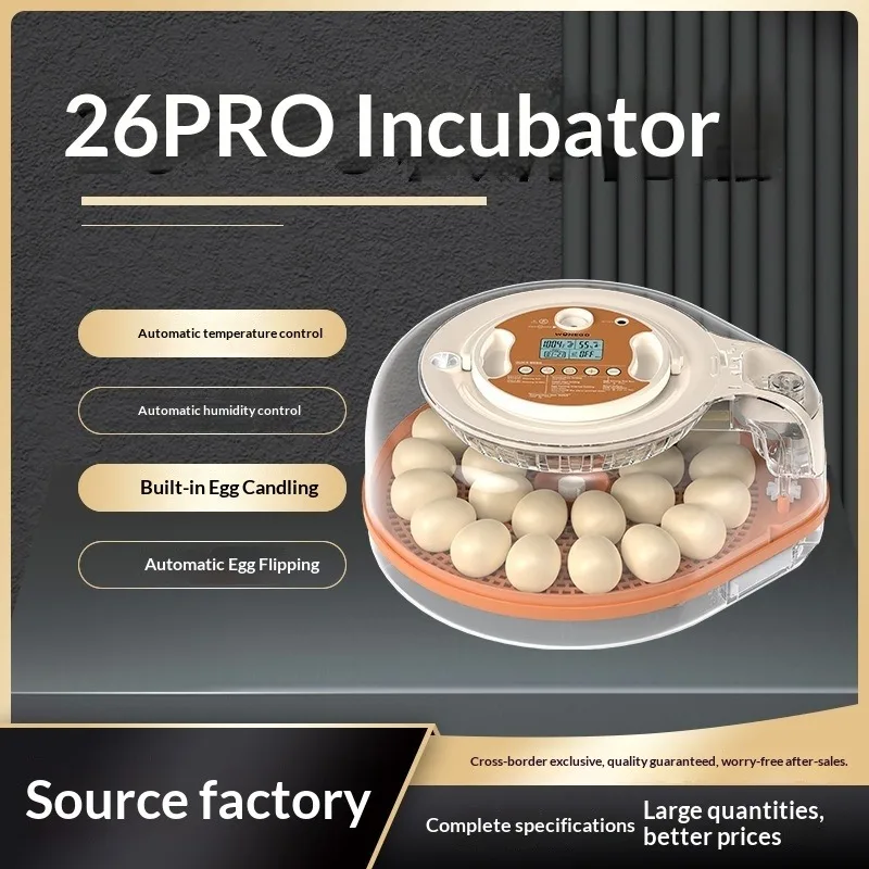 

Integrated 26-piece automatic egg incubator, temperature-controlled and humidity-controlled stop egg turning incubator