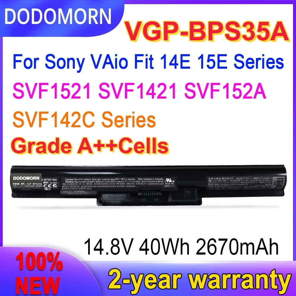 New VGP-BPS35A Laptop Battery For SONY VAIO Fit 14E Fit15E SVF14215SC SVF15217SC SVF15218SC Replace VGP-BPS35 BPS35A