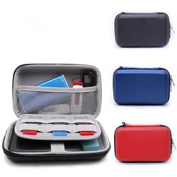 Hard Drive Storage Bag Electronic Case Hard Shockproof Portable Travel Bag for Power Adapter USB Disk SD Card with Compartment