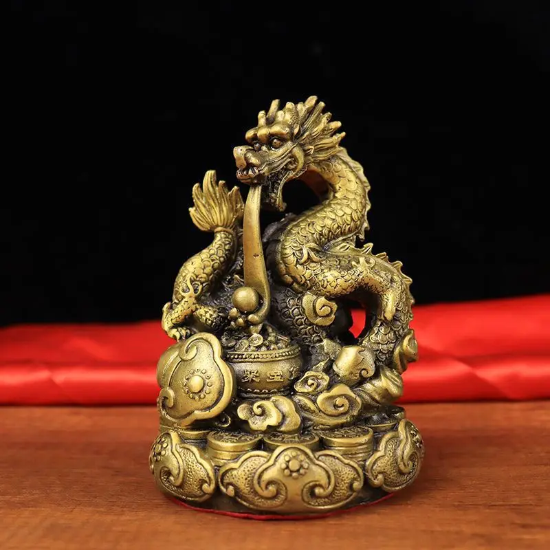 Treasure Bowl, , Ruyi , Copper Dragon , Desktop Decoration, Tabletop Ornament