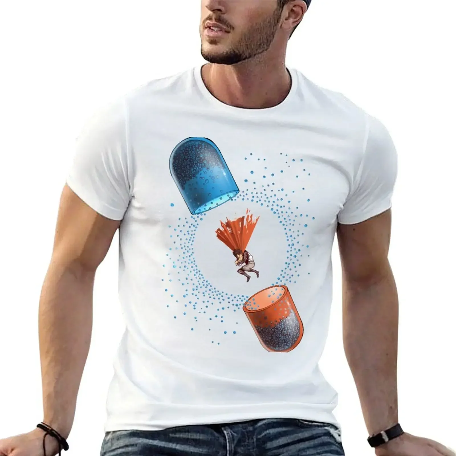 Powerfull Pills T-Shirt oversized t shirt plus sizes Short sleeve tee mens t shirts pack