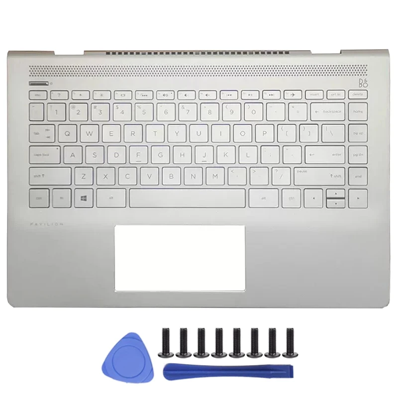 Original New For HP Pavilion 14-BF 14-bf036tx 14-bf046tx Laptop Palmrest Upper Case/Bottom Base 933313-001 930593-001 Silver