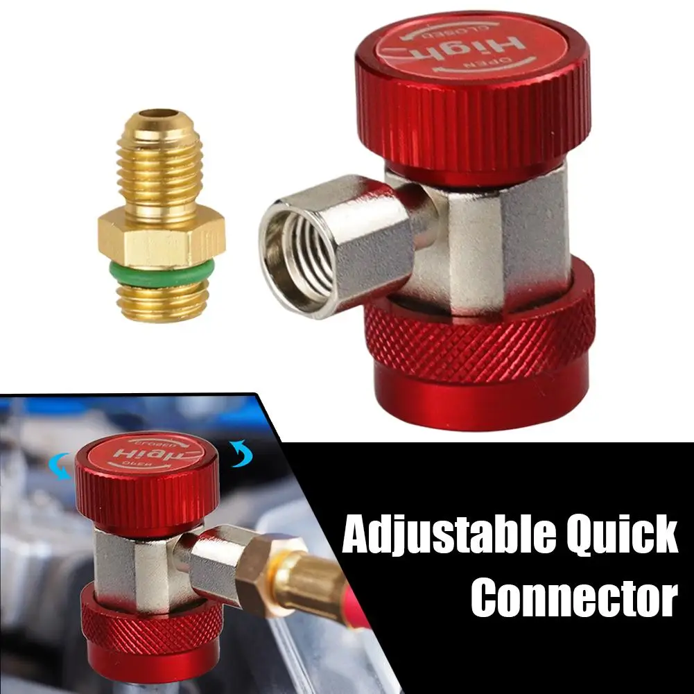 Fluorine Adjustable Quick Connector R134a For Automotive Air Conditioning Liquid High And Low Pressure Refrigerant Conversion ﻿