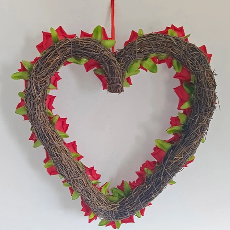 Lifelikes Rose and Heart Wreath Accessory for Wedding and Event Decoration