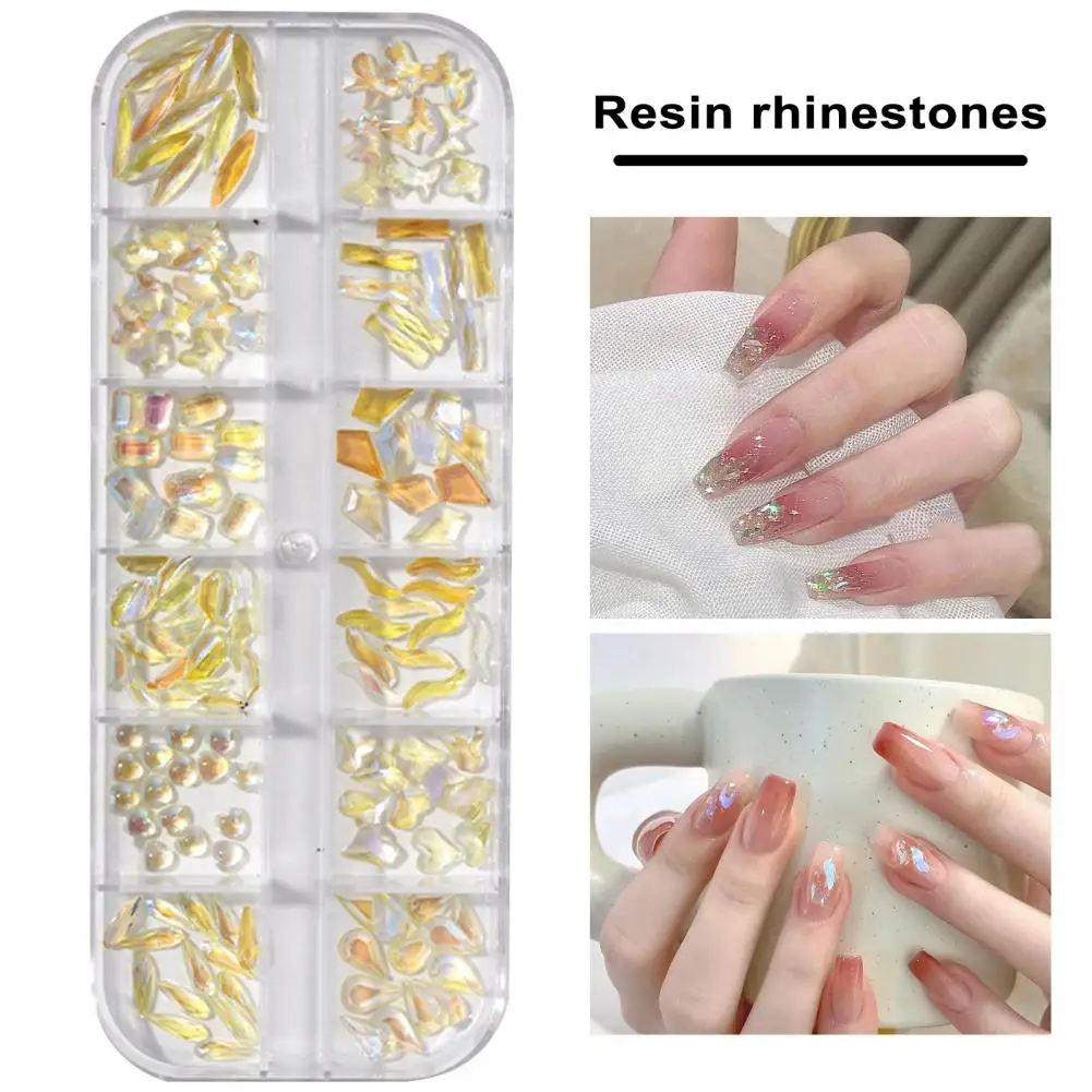 1 Box Photochromic Aurora Rhinestones Nail Art Decoration Mixed-shape Crystal Drop Parts Nails Accessories Bling Nail Decor