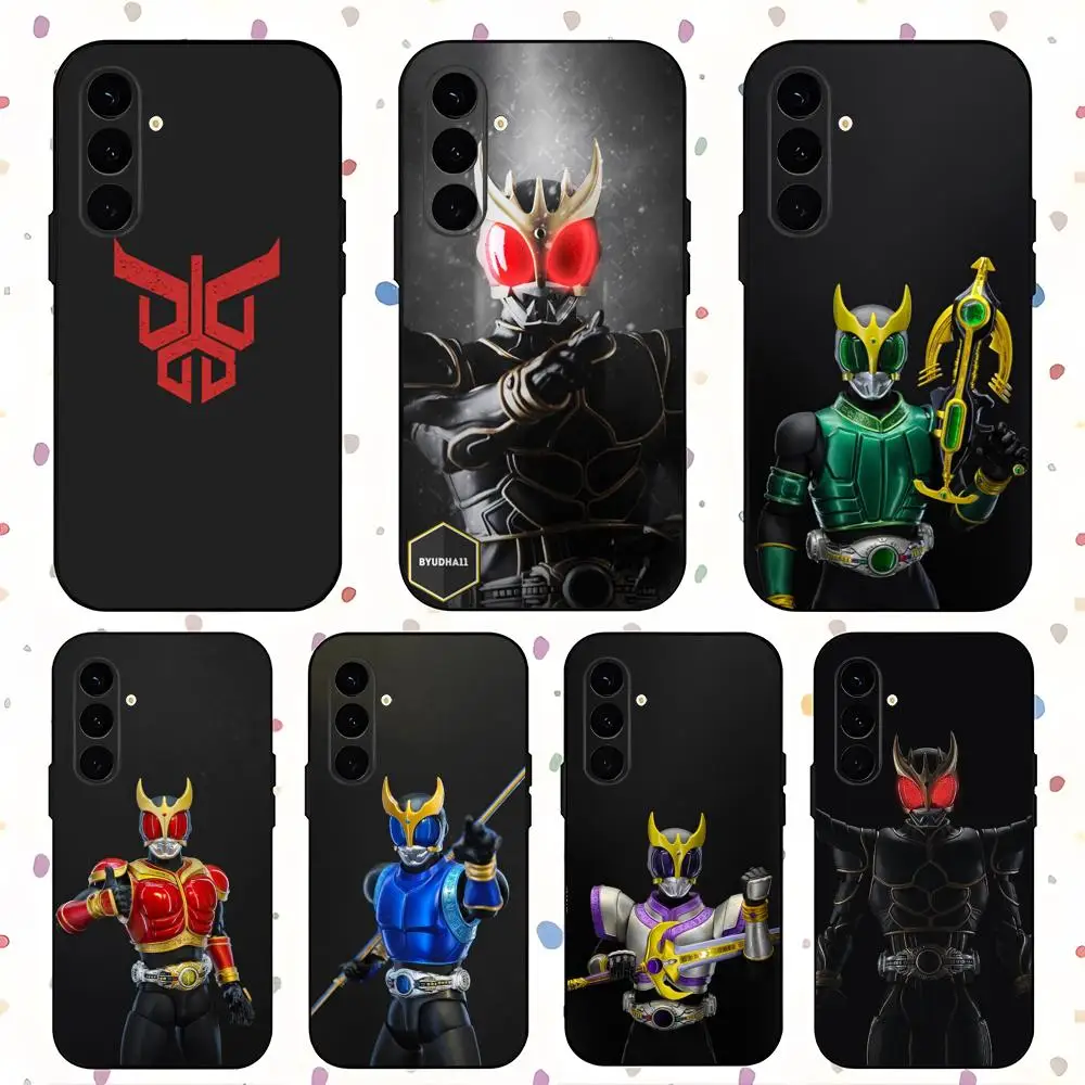 Kuuga K-Kamen R-Rider Cool Phone Case For Samsung Galaxy S25 S24 S23 S22 S21 S20 Plus Ultra Note20 Soft Black