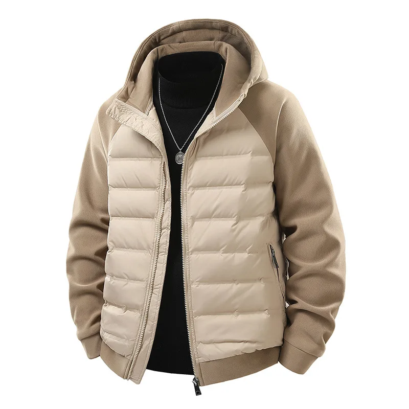 

Легкая утепленная куртка с капюшоном и наполнителем из 90% пуха для пар, мужская городская повседневная модная современная ветровка