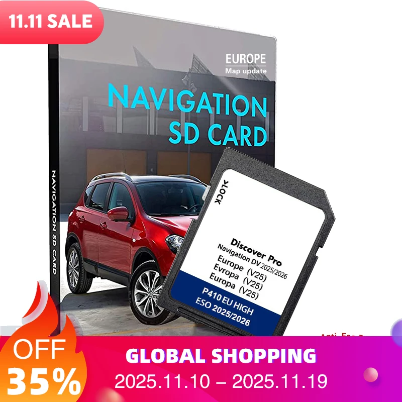 

for VW Passat Touran Tiguan Discover Pro Media UK Europe Map Navigation Card 64GB DV V25 SD Card Update 2026 Version Software