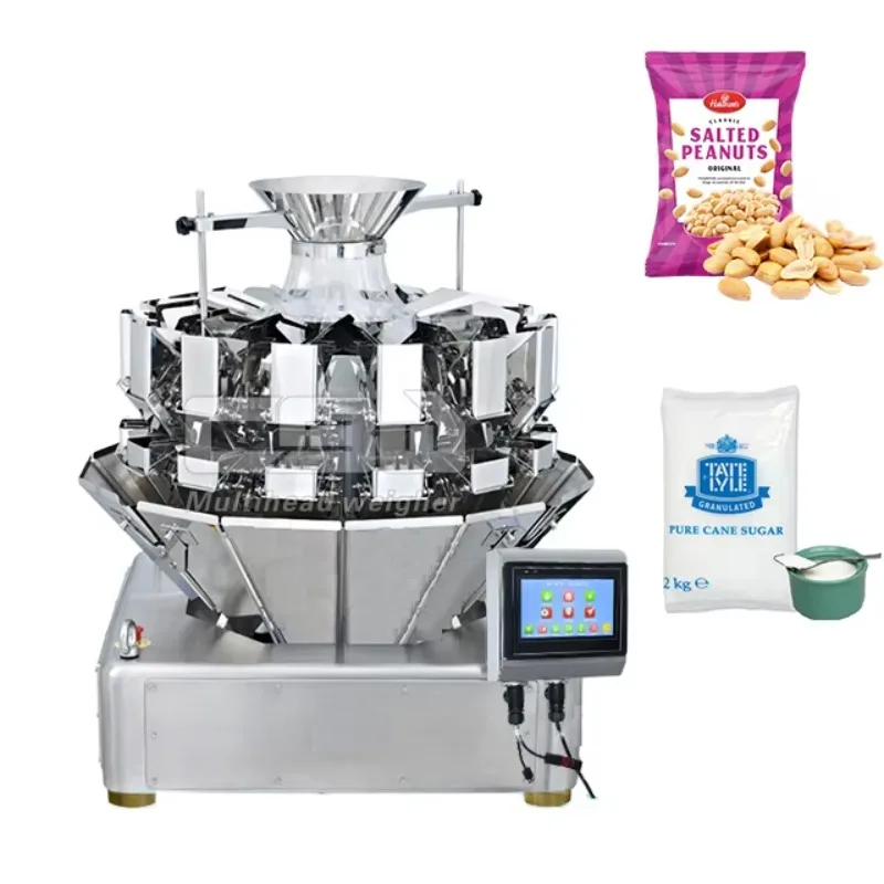 Automatic 14 Head Multihead Weigher Weighing and Packing Machine Peanut Sugar Particle Packaging Machine Customized