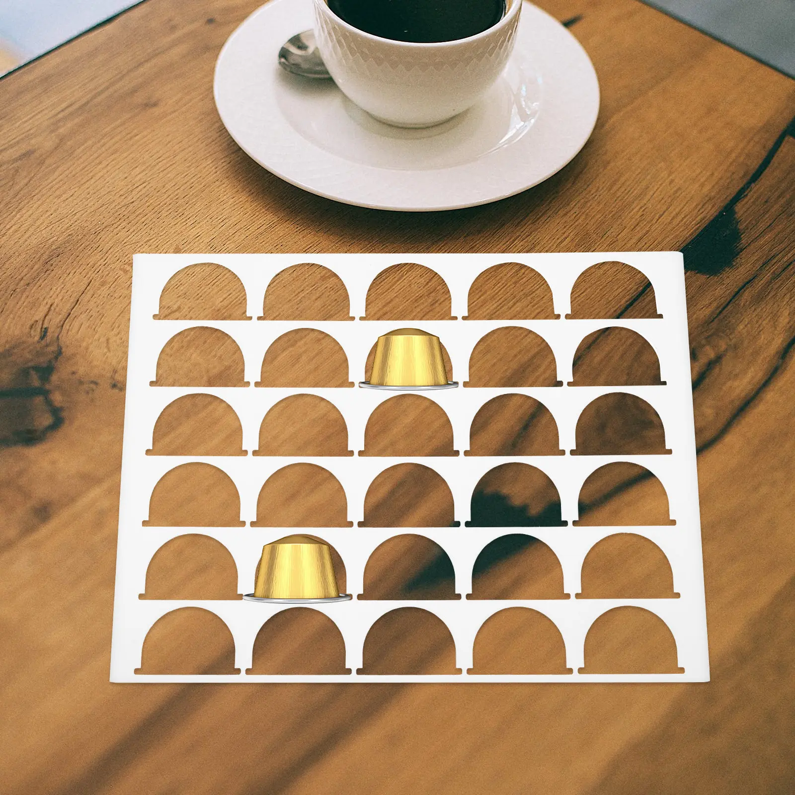 

Акриловая подставка для кофейных капсул большой вместимости, прозрачный органайзер для хранения кофейных капсул на кухонной или офисной столешнице