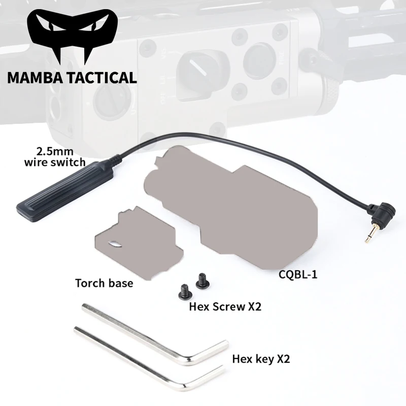 

WADSN Metal CNC CQBL Red/Green/Blue CQBL-1 M300A Scout Light M600C White LED Flashlight CQBL Battery Box 2.5MM Plug Switch