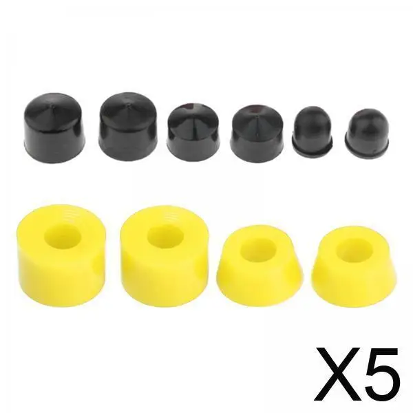 مجموعة جلبة لوح التزلج من البولي يوريثان، مجموعة أكواب شاحنة ممتصة للصدمات، أجزاء لوح تزلج ناعمة مقاومة للاهتراء لألواح التزلج واللوح الطويل