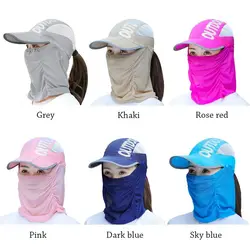 Gorra de playa UV con ala ancha desmontable y protección cuello