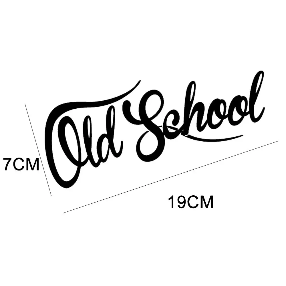 Custom  19x7CM  Vinyl  OLD SCHOOL Car Sticker Decal  Classic